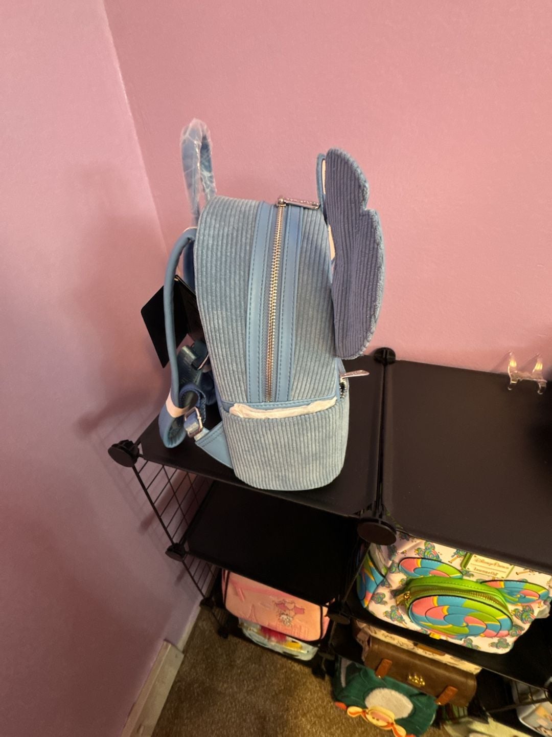 Loungefly Disney Stitch Corduroy Mini Backpack New 8