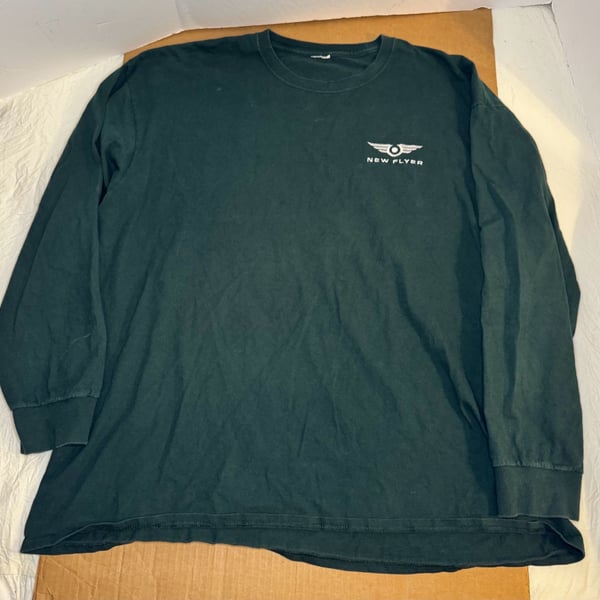 New Flyer Long Sleeve T-Shirt Dark Green Embroidered Logo 2XL