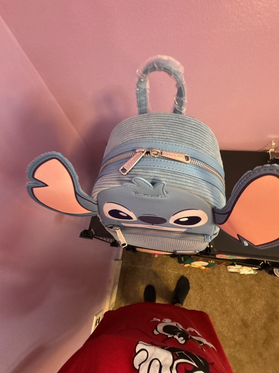 Loungefly Disney Stitch Corduroy Mini Backpack New 9