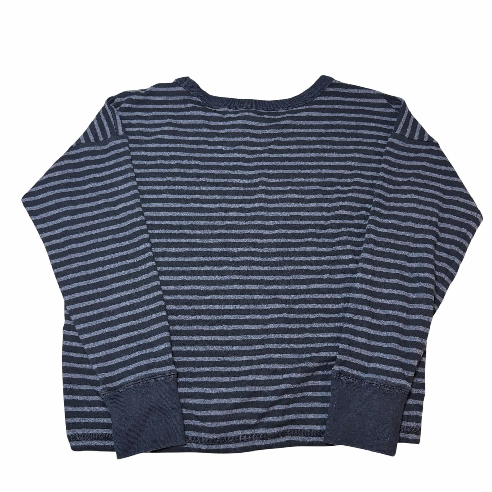 Lauren Active Ralph Lauren Long Sleeve Top Size PL Striped Black Gray 3