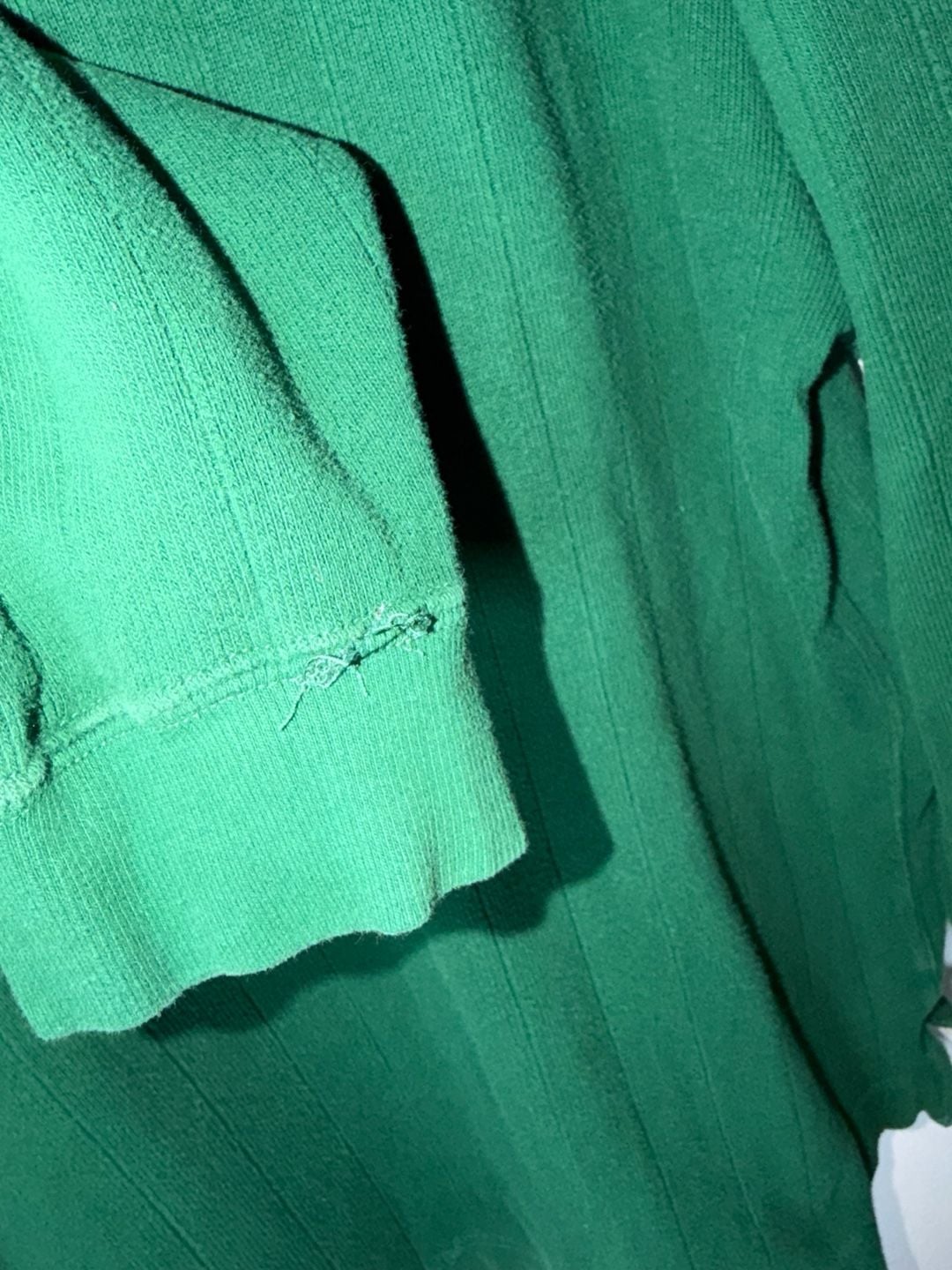 Vintage 90s Alexander Julian Colours Green Ribbed Polo Shirt XL Long Sleeve 10