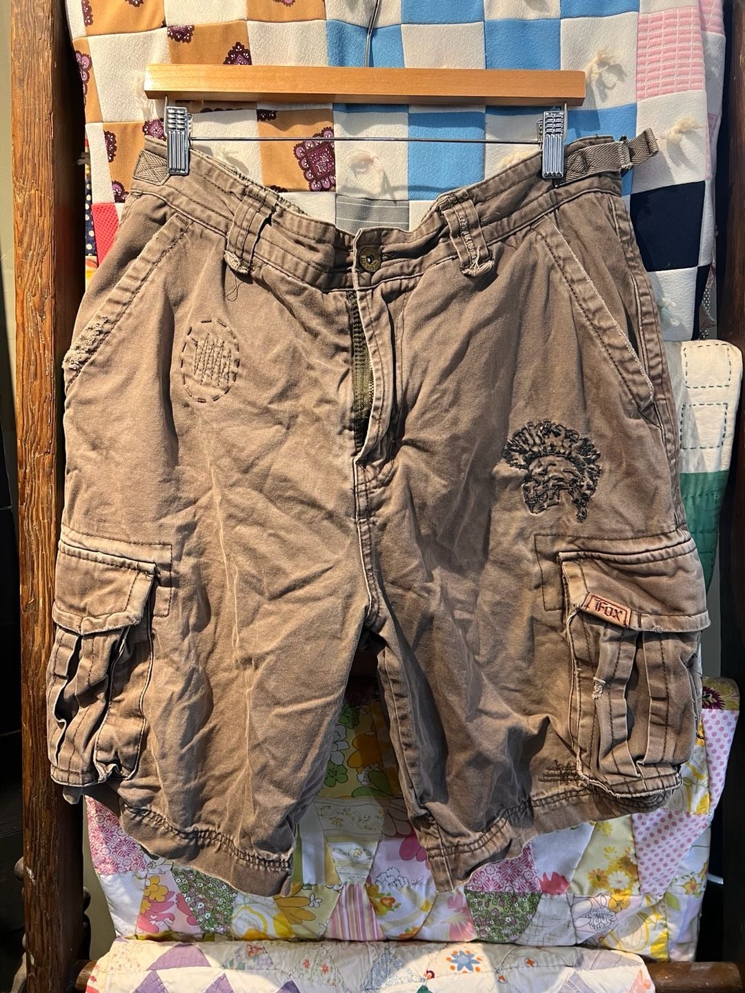 Fox Racing Cargo Shorts Brown Y2K Civilian Corps size 36 2