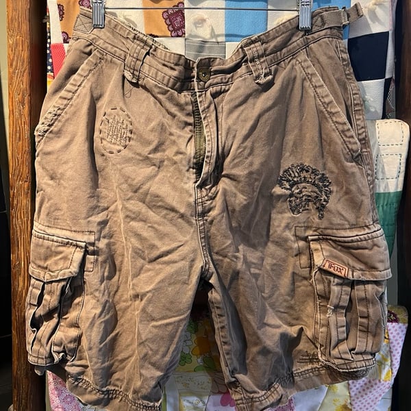 Fox Racing Cargo Shorts Brown Y2K Civilian Corps size 36