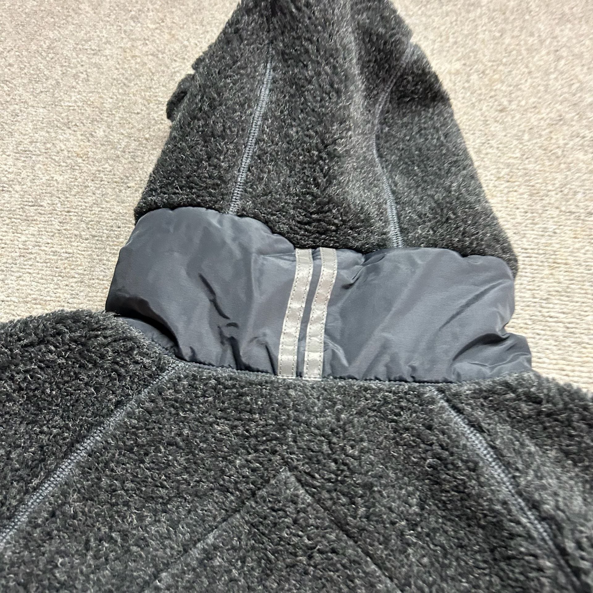 Canada Goose Simcoe Fleece Jacket Hooded Grey Black Size M 10