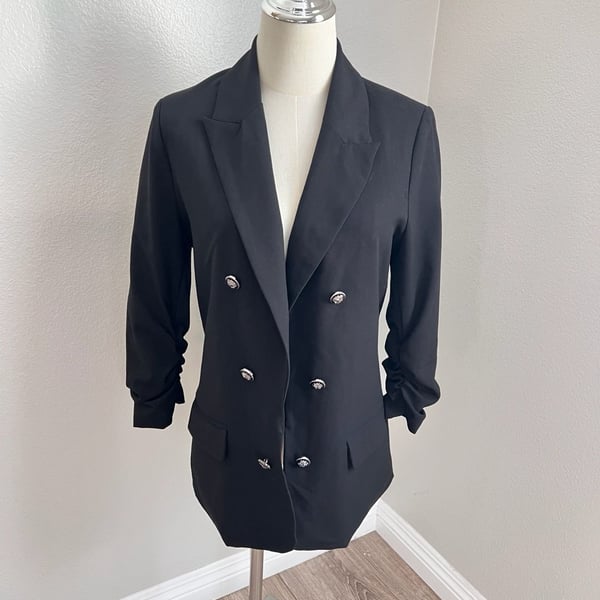 C by One Double Breasted Blazer Size S Black