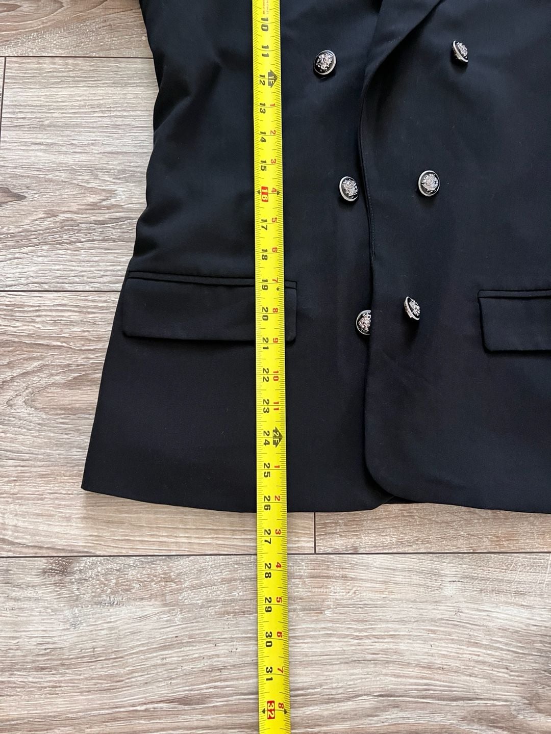 C by One Double Breasted Blazer Size S Black 9