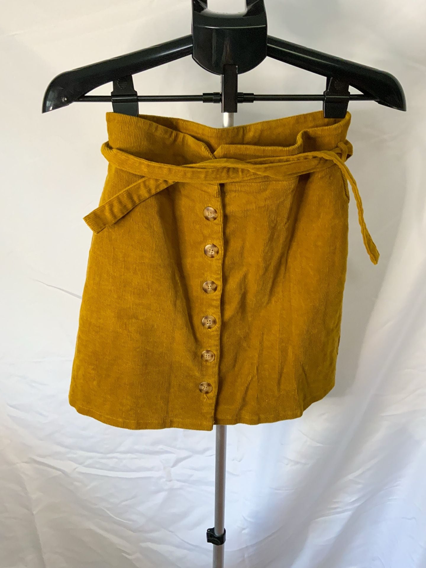 June & Hudson Corduroy Mini Women’s Skirt Size S Mustard 2