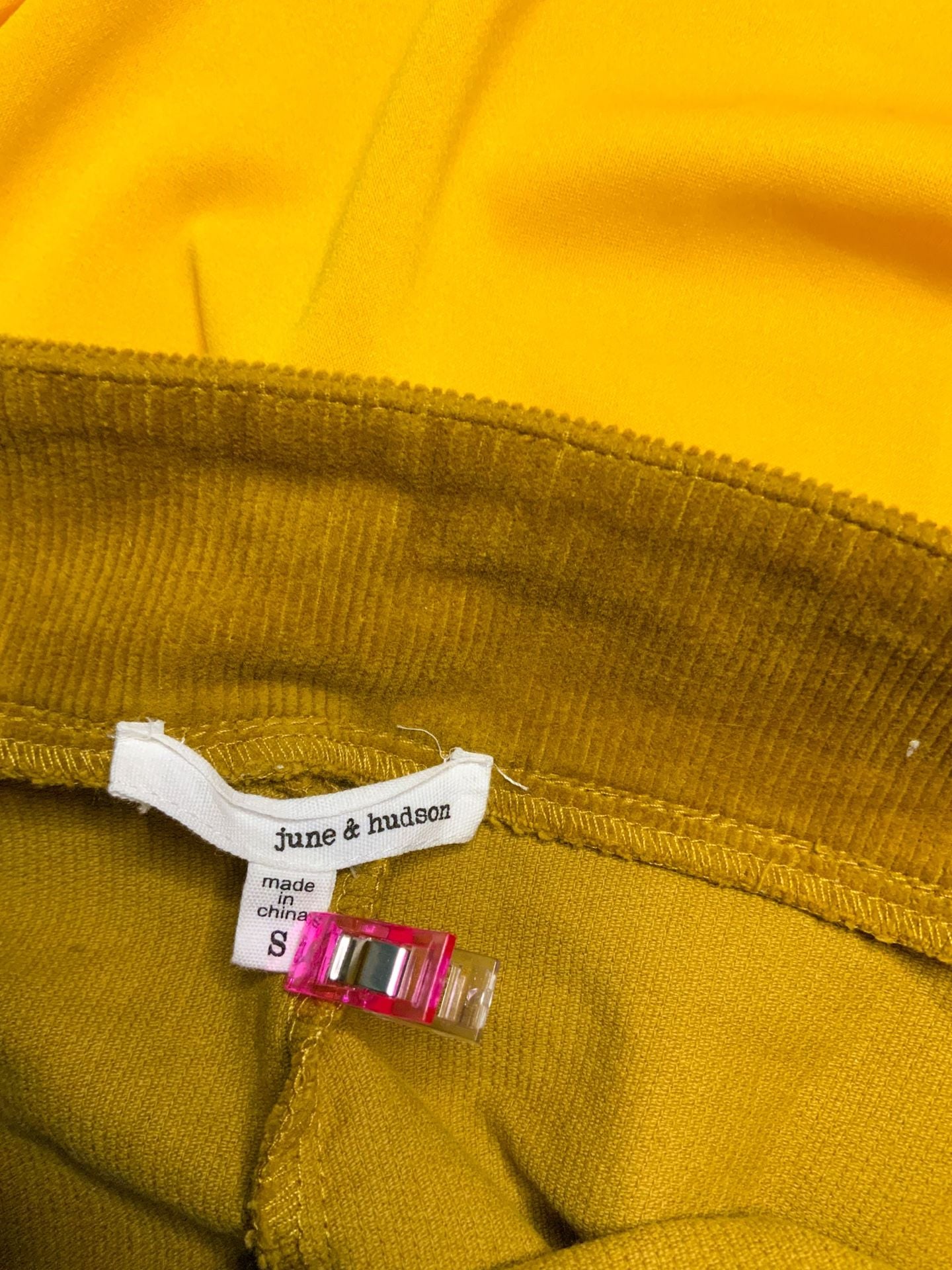 June & Hudson Corduroy Mini Women’s Skirt Size S Mustard 5
