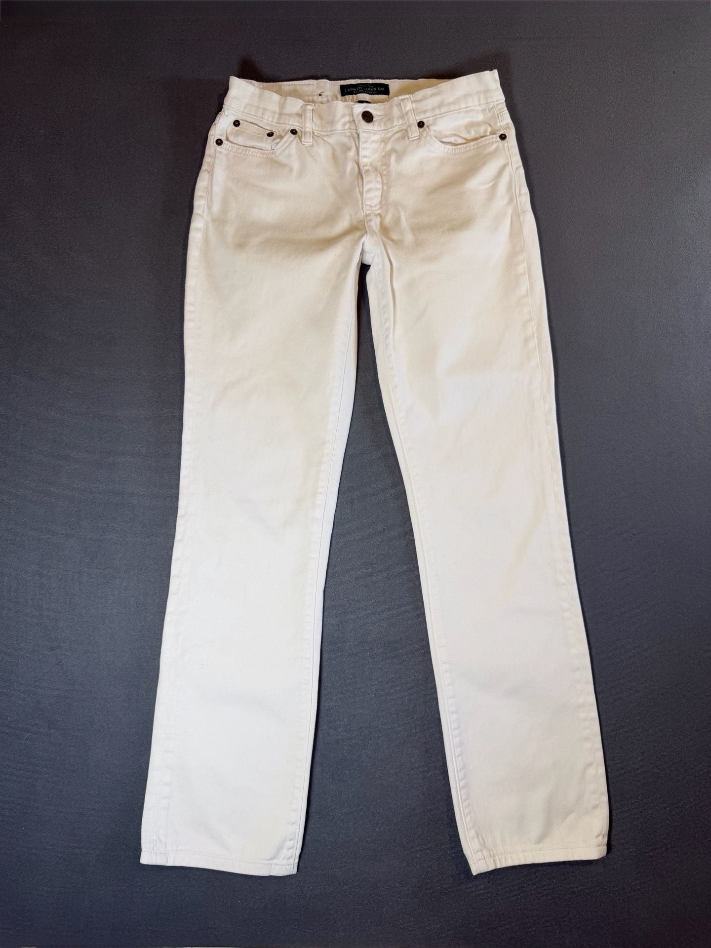 Lauren Jeans Co. Ralph Lauren Classic Straight Jeans Size 2 White 2