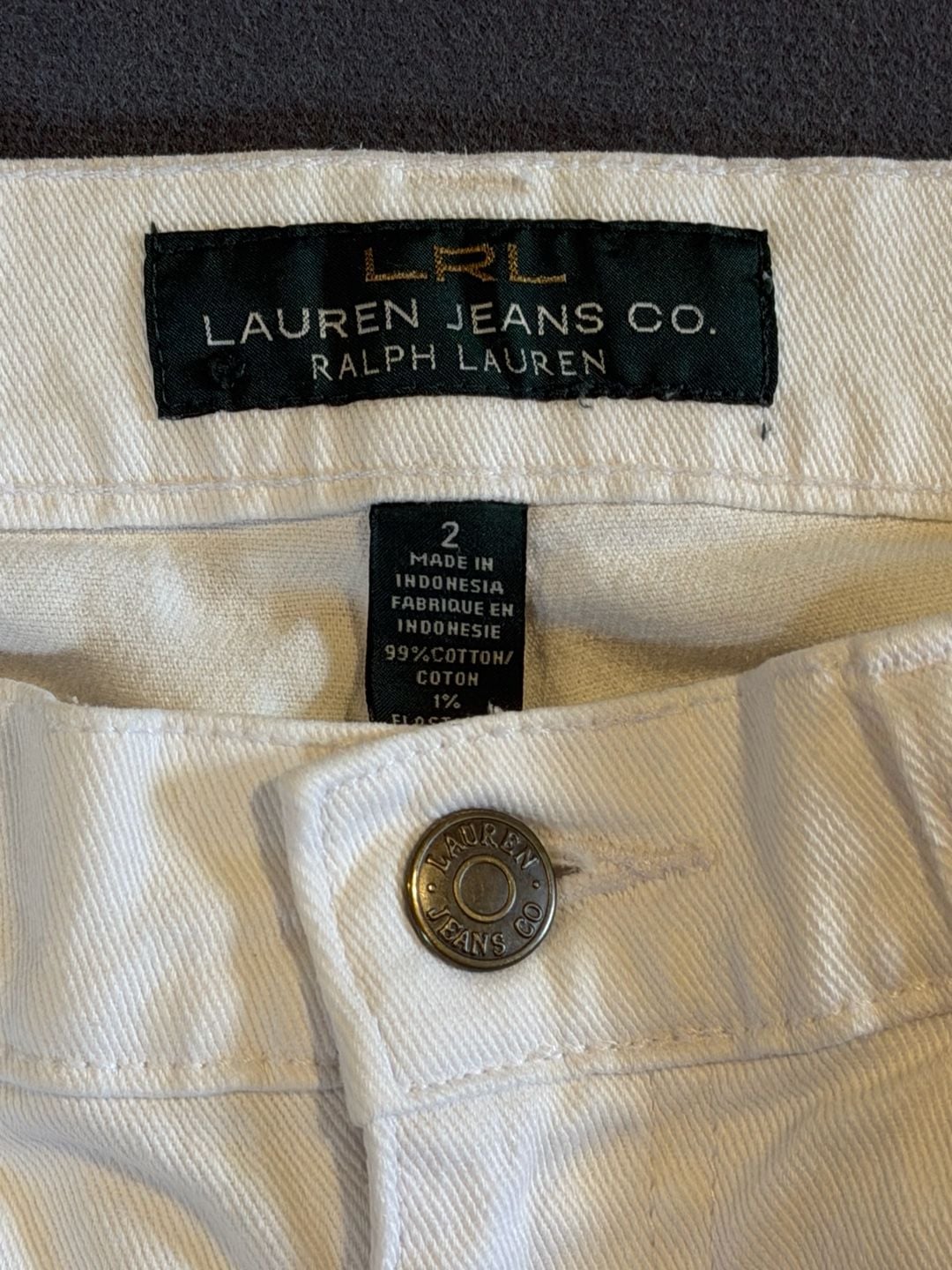 Lauren Jeans Co. Ralph Lauren Classic Straight Jeans Size 2 White 3