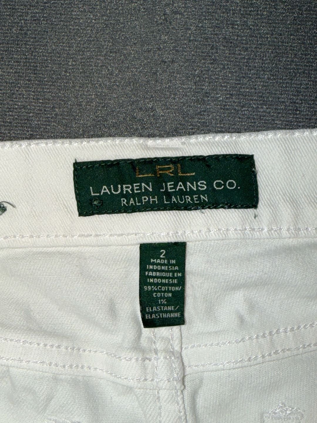 Lauren Jeans Co. Ralph Lauren Classic Straight Jeans Size 2 White 5