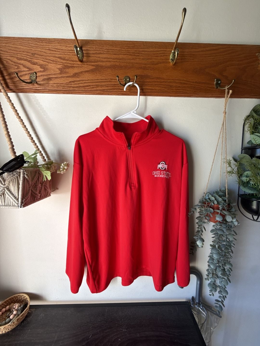 Ohio State Buckeyes Red 1/2 Zip Pullover 2