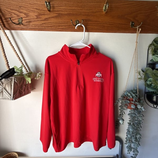 Ohio State Buckeyes Red 1/2 Zip Pullover