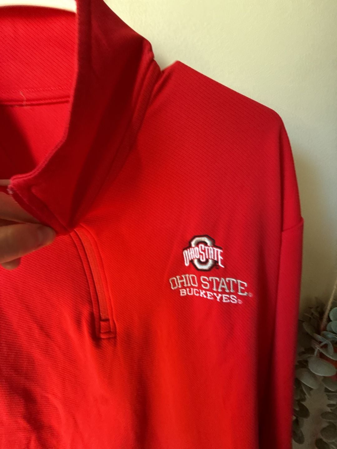 Ohio State Buckeyes Red 1/2 Zip Pullover 3