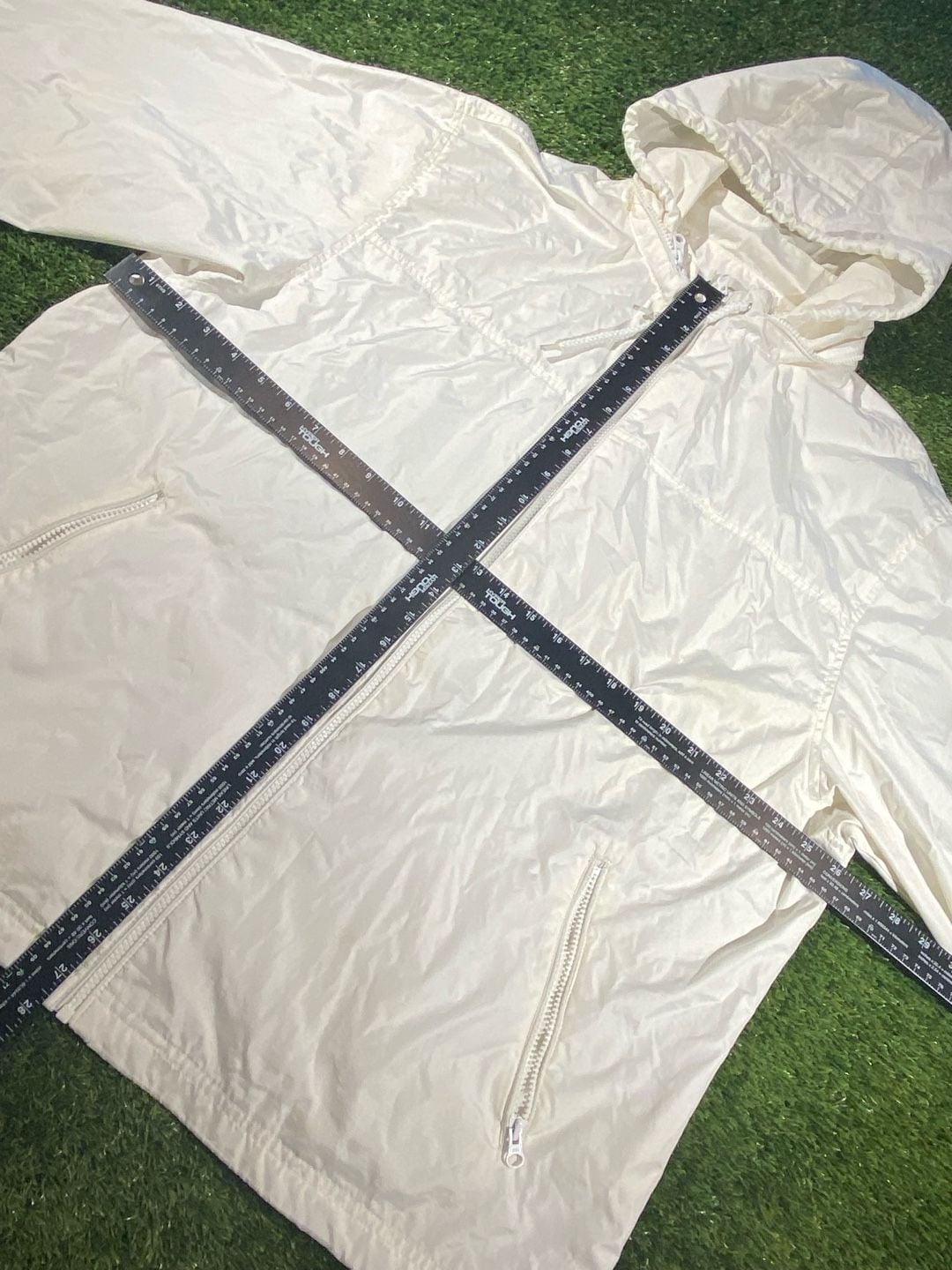 Foot Locker Windbreaker Jacket Size 2X-Large White Full Zip Hooded 3