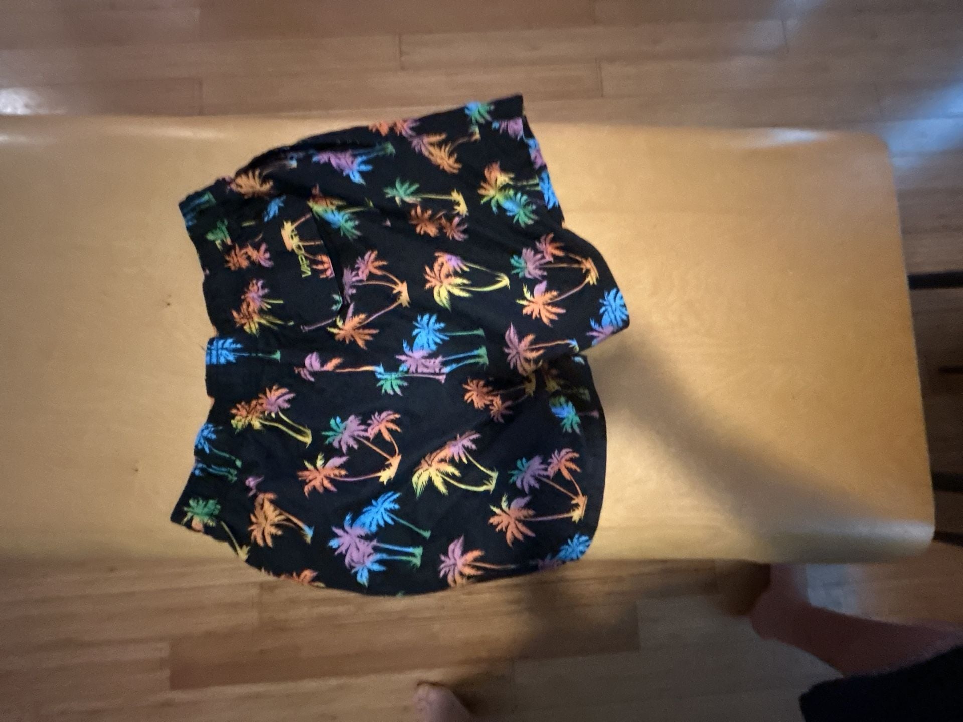 Body Glove Swim Trunks XL/36 Black Palm Tree Print Board Shorts 5