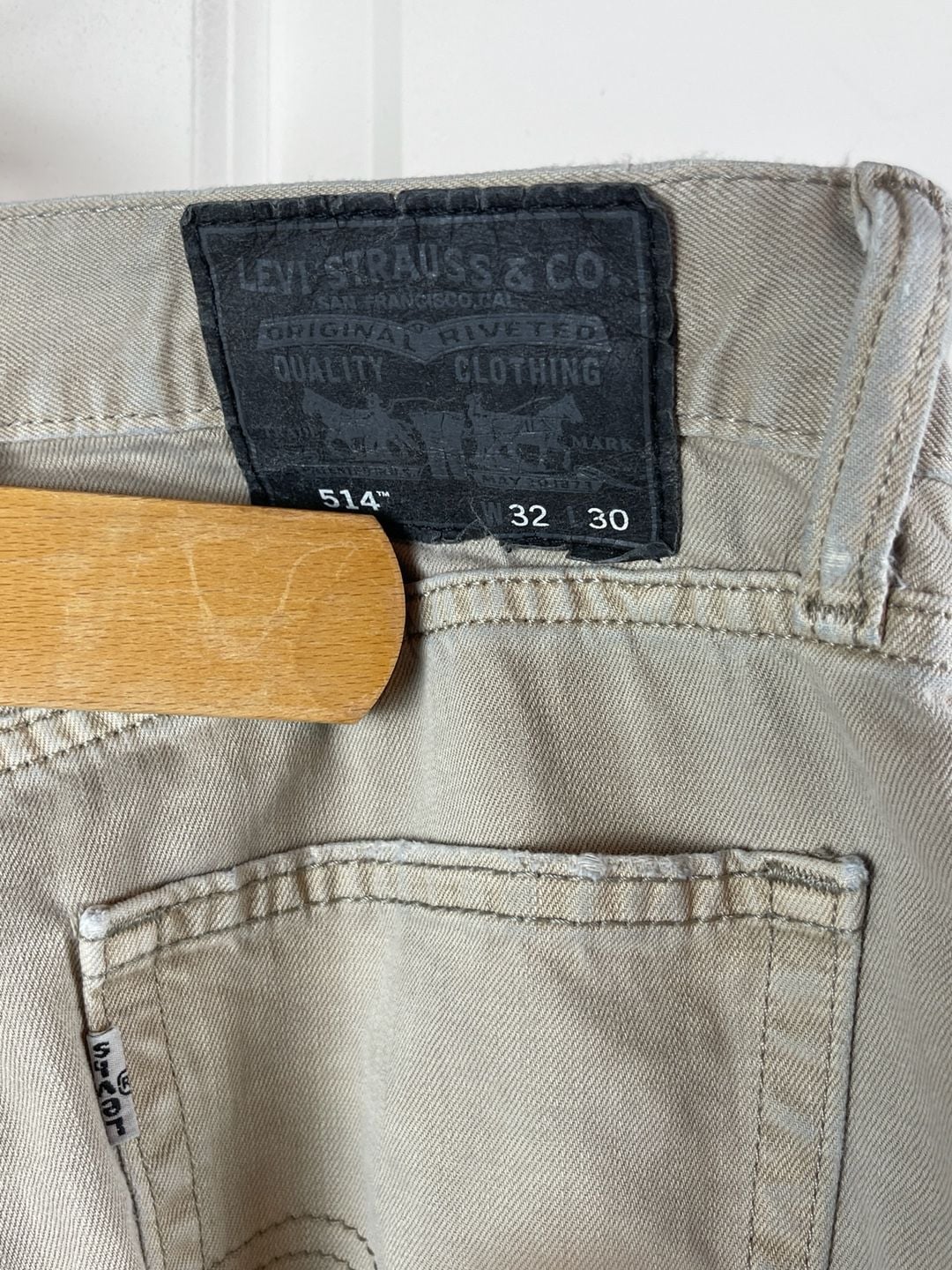 Levi's 514 Straight Pants Size 32x30 Khaki Beige 3