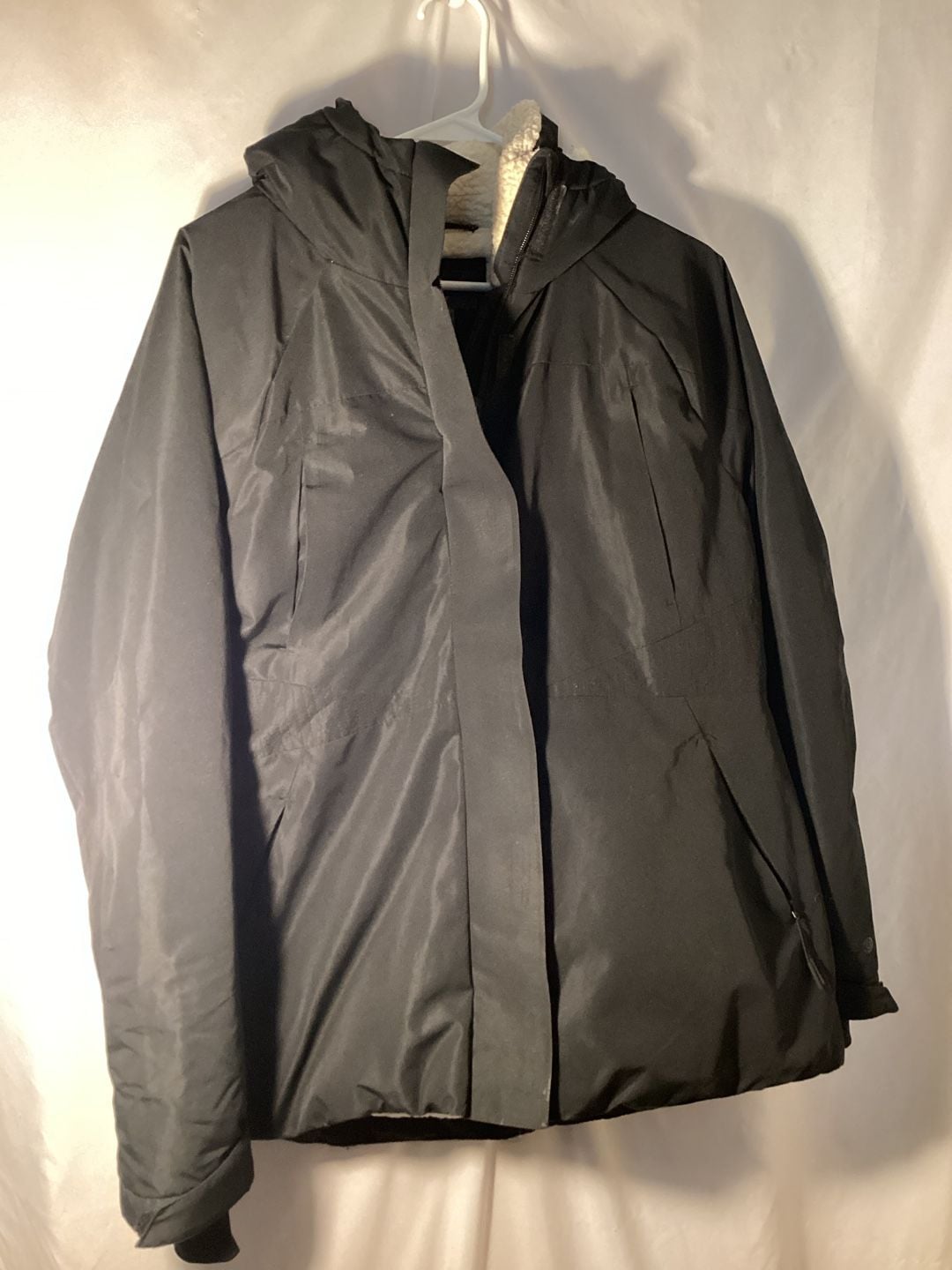 Champion Hooded Jacket Size M Black Sherpa Lined Winter Parka Coat 2