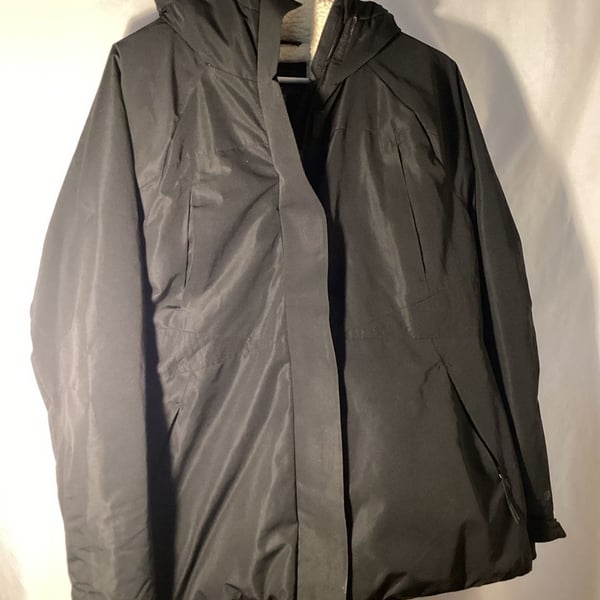Champion Hooded Jacket Size M Black Sherpa Lined Winter Parka Coat