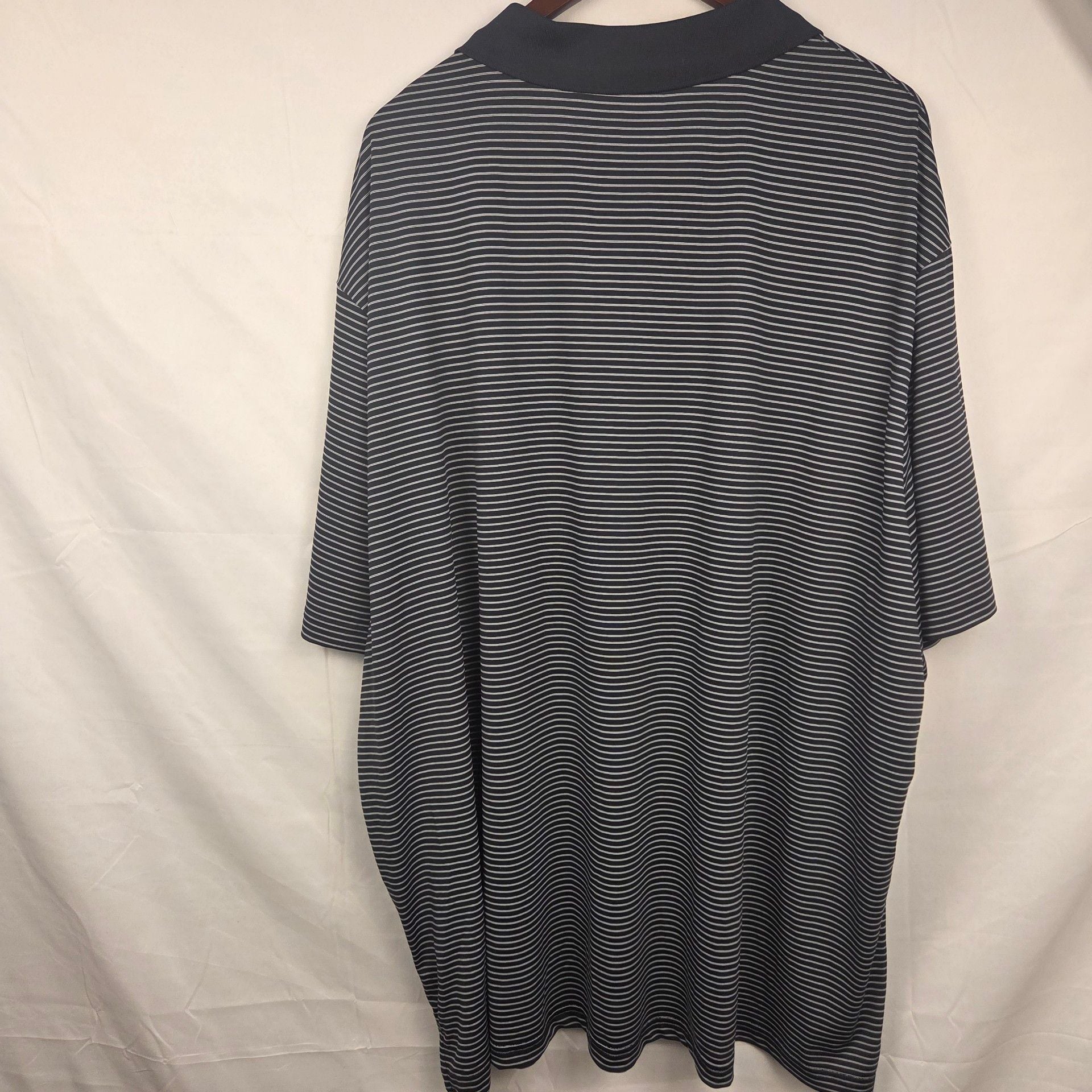 Roundtree & Yorke Performance Polo Size 4XB Black White Striped 4