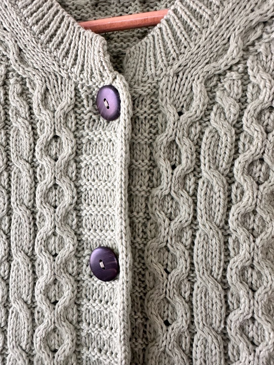 Kilronan Knitwear Cardigan Sweater Green Merino Wool Ireland 3