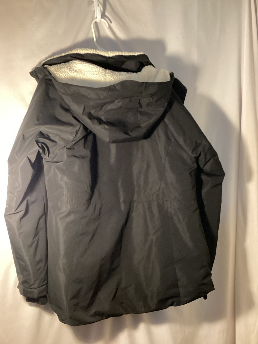 Champion Hooded Jacket Size M Black Sherpa Lined Winter Parka Coat 6