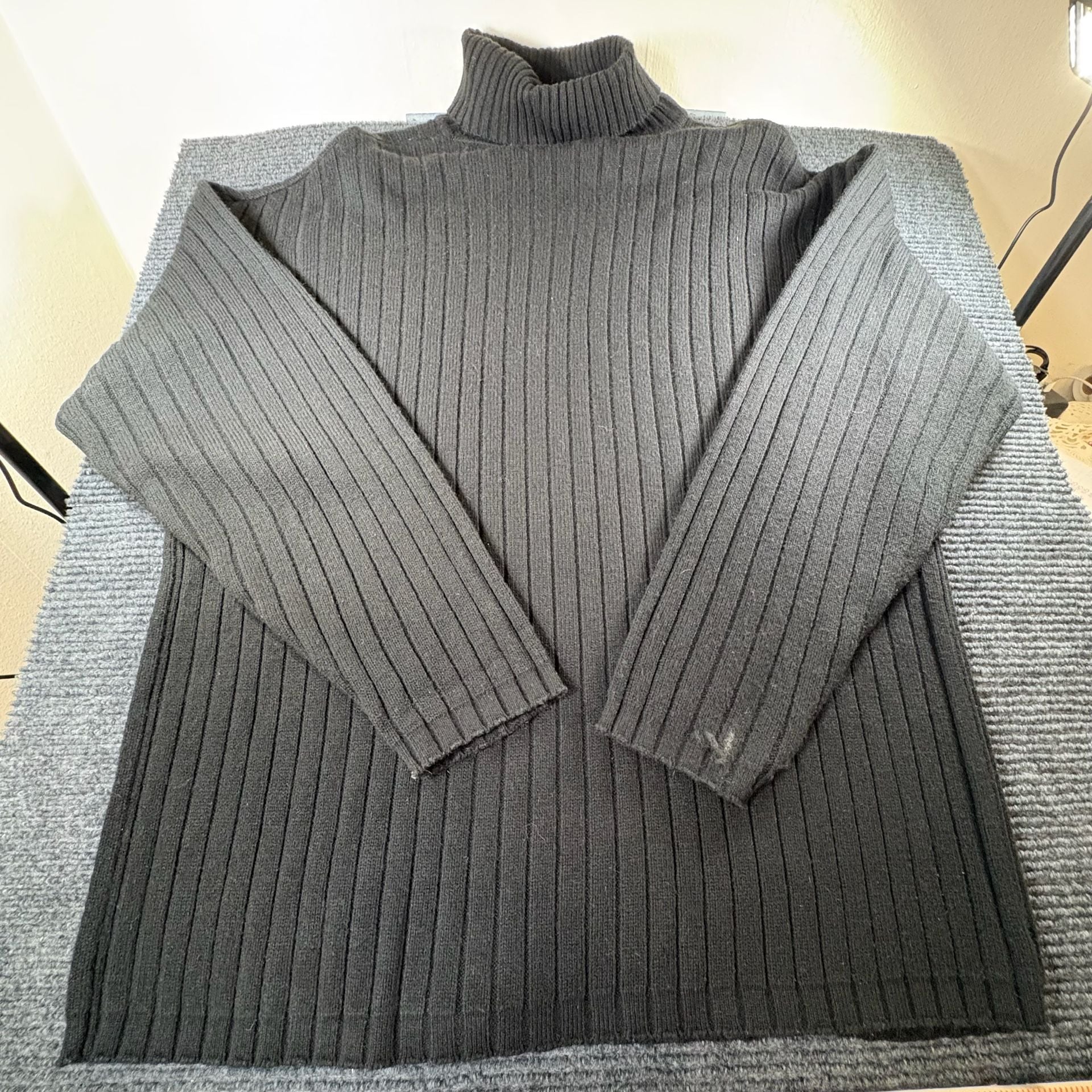 Polo Ralph Lauren Ribbed Turtleneck Sweater Black Striped 8