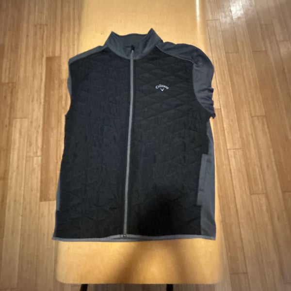 Callaway Full Zip Vest Size XL Black Gray Quilted Golf