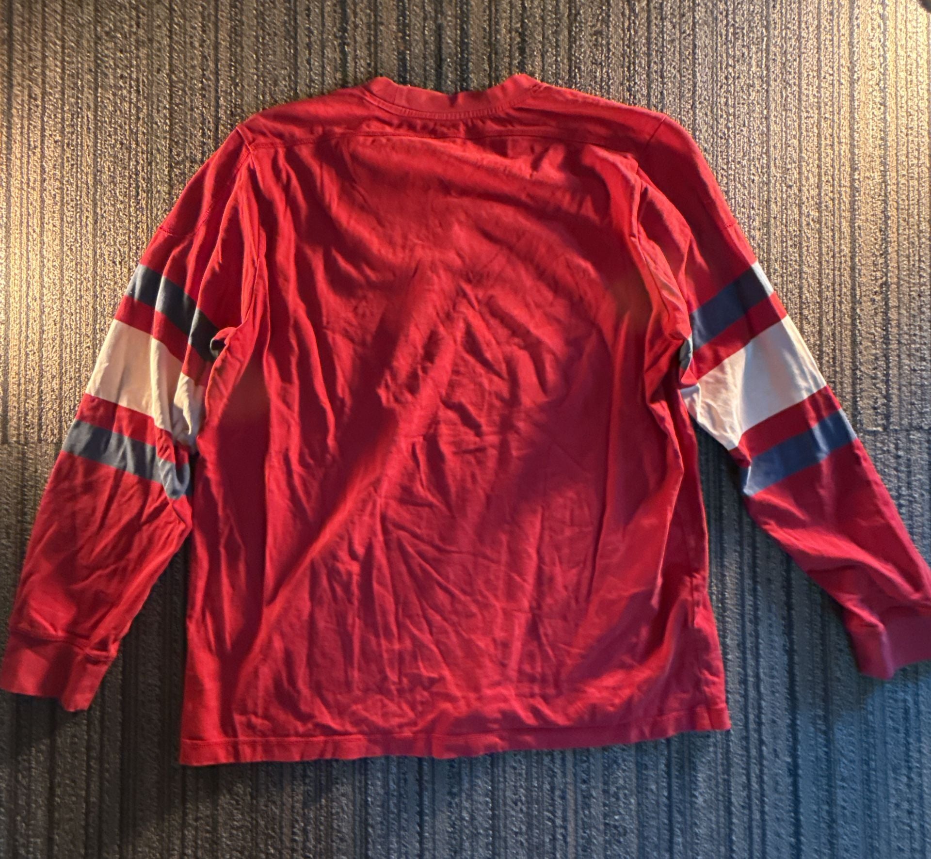 J. Peterman Long Sleeve Striped Tee Size XL Red Cotton 8