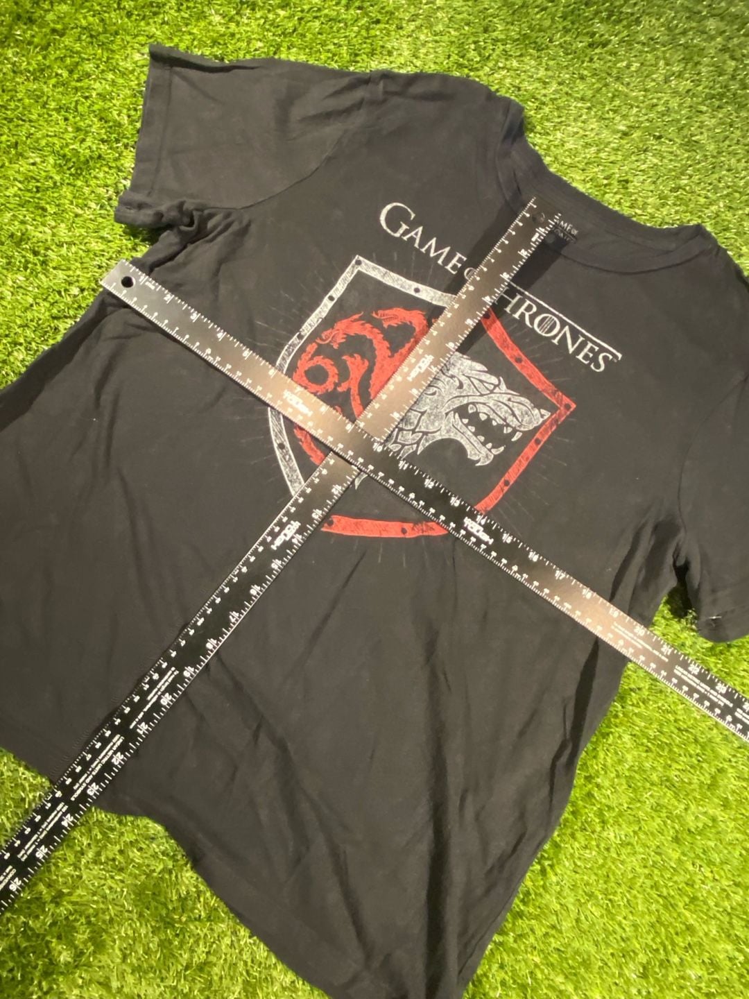 Game of Thrones Targaryen Stark Shield T-Shirt Black Graphic Tee 3