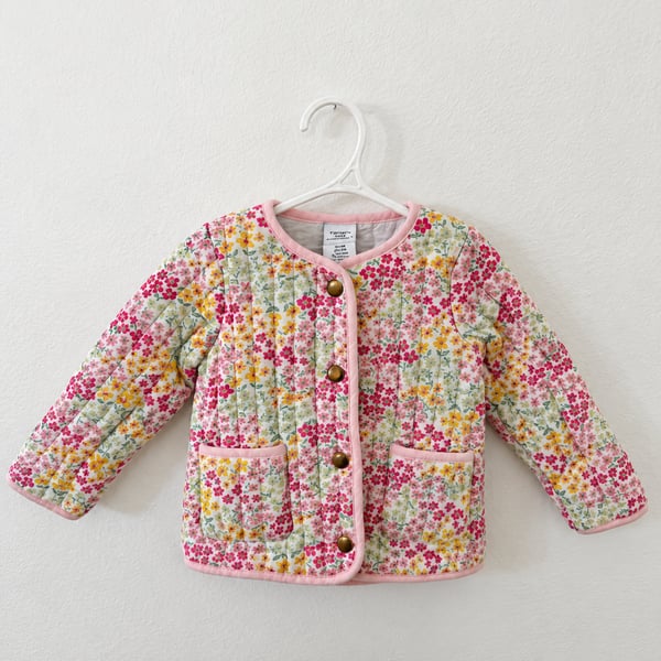 Cupcakes and Cashmere Quilted Floral Jacket Size 18M