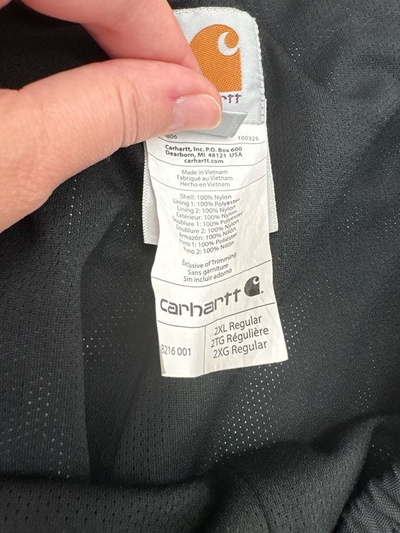 Carhartt Storm Defender Pants 2XL Regular Black Water Repellent 6