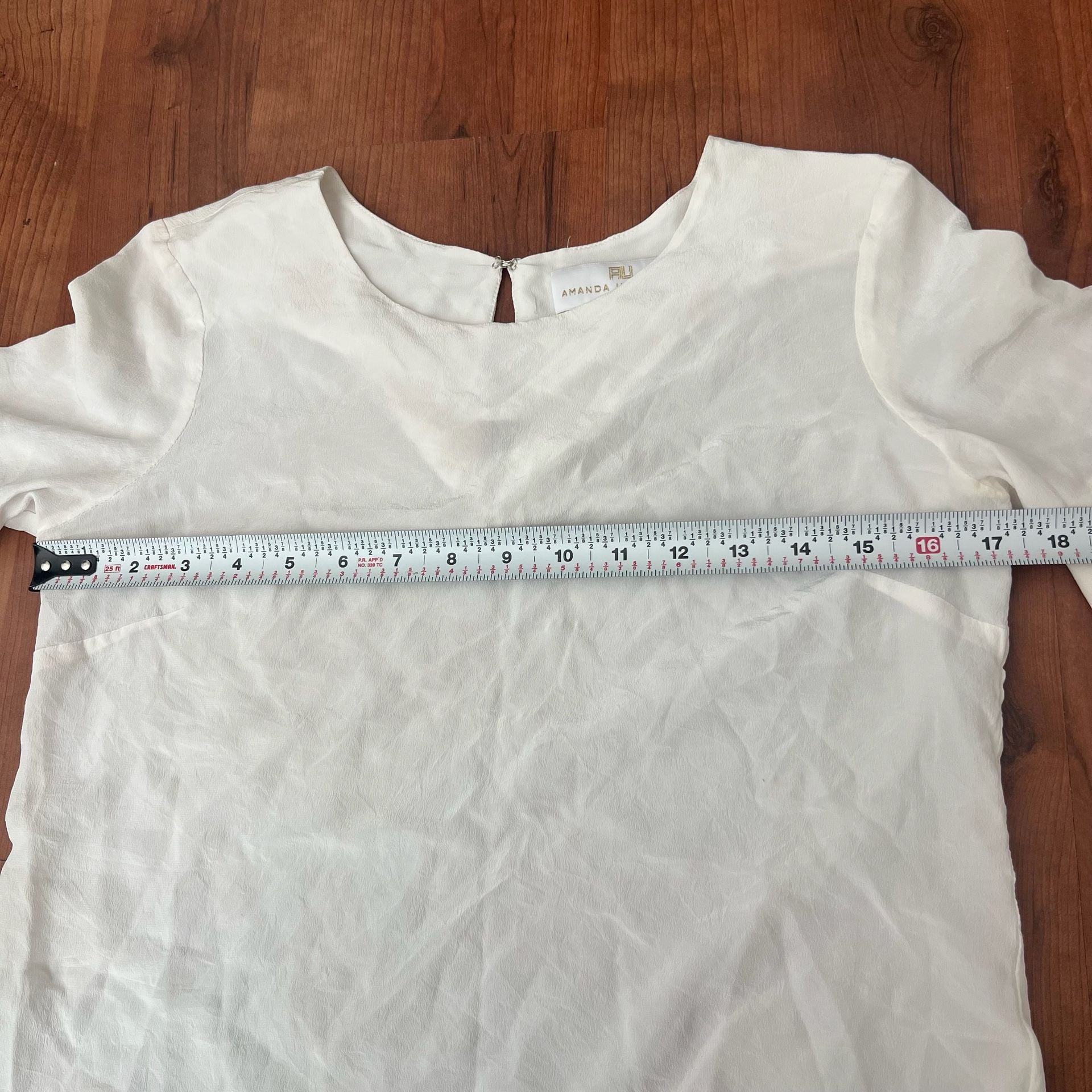 Amanda Uprichard Blouse Size S White Ruffle Sleeve Top 7