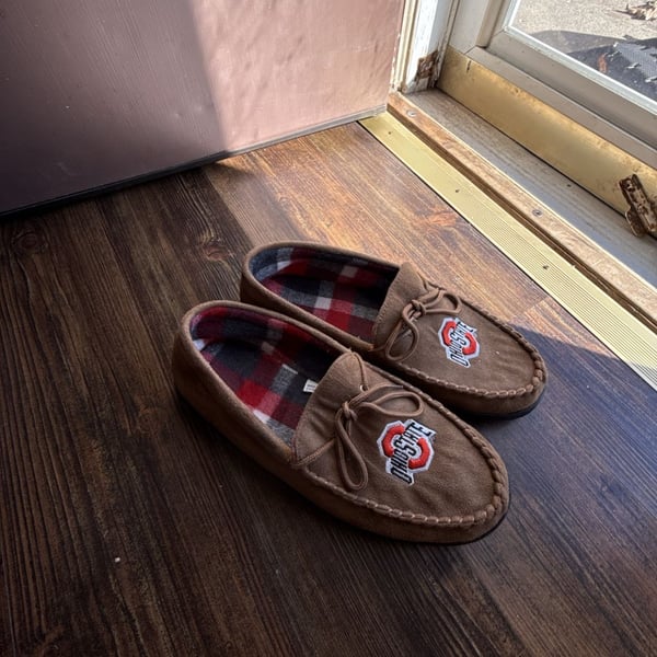 Ohio State Buckeyes Moccasin Slippers Size 11