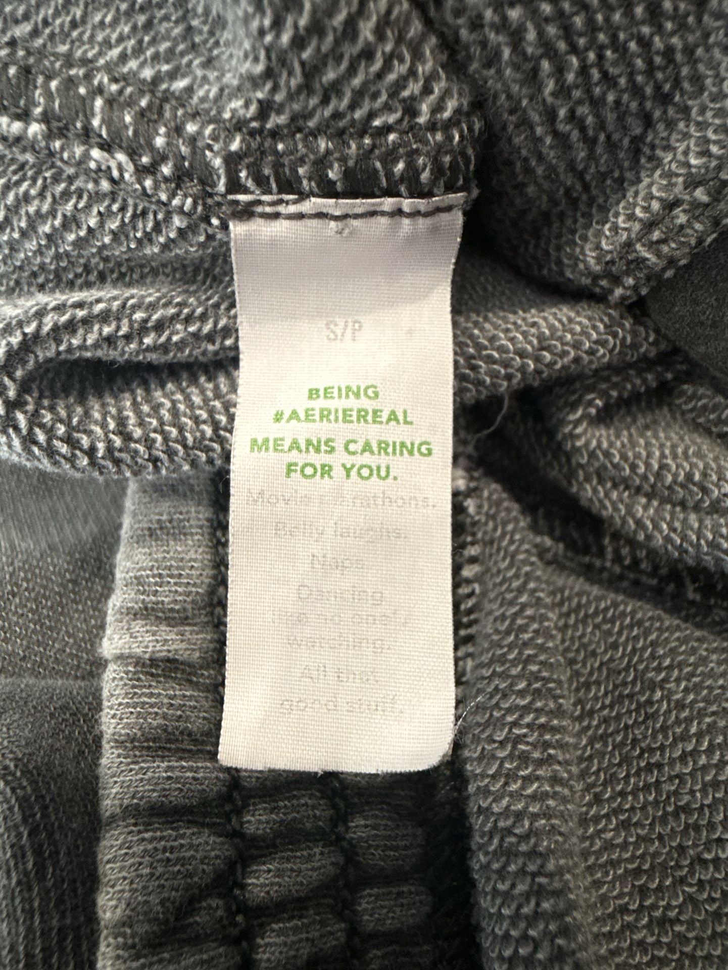 Aerie Gray Mineral Wash Wide Leg Sweatpants Terry Knit Seamed Sweatpants S 6