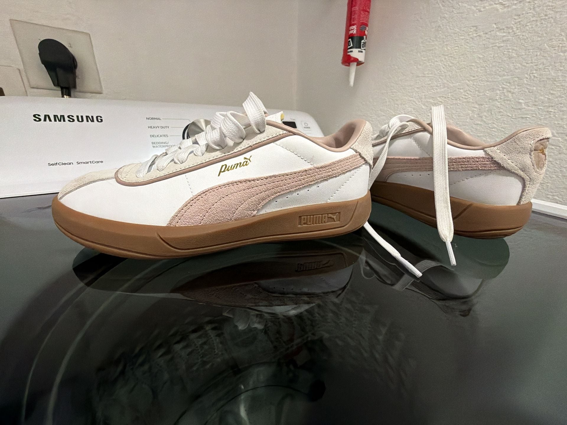 Puma Club II Era Sneakers White Pink Gum 5.5 Women’s 4