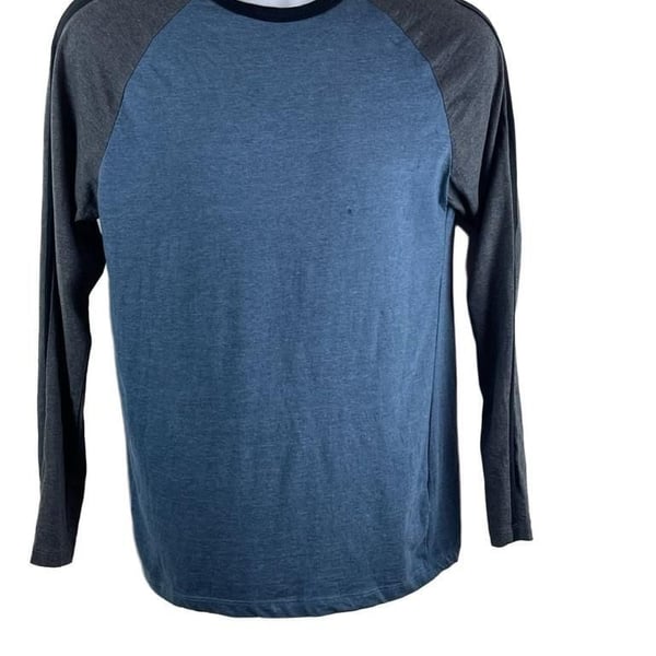 MBX Premium Goods Long Sleeve Baseball Shirt Size Small Blue Gray