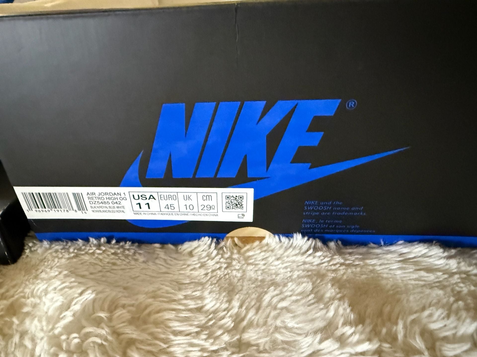 Air Jordan 1 Retro High OG Royal Reimagined Size 11 8