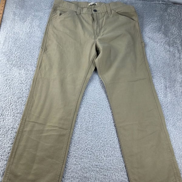  36-32 Blue Mountain Carpenter Pants Tan Cotton Workwear