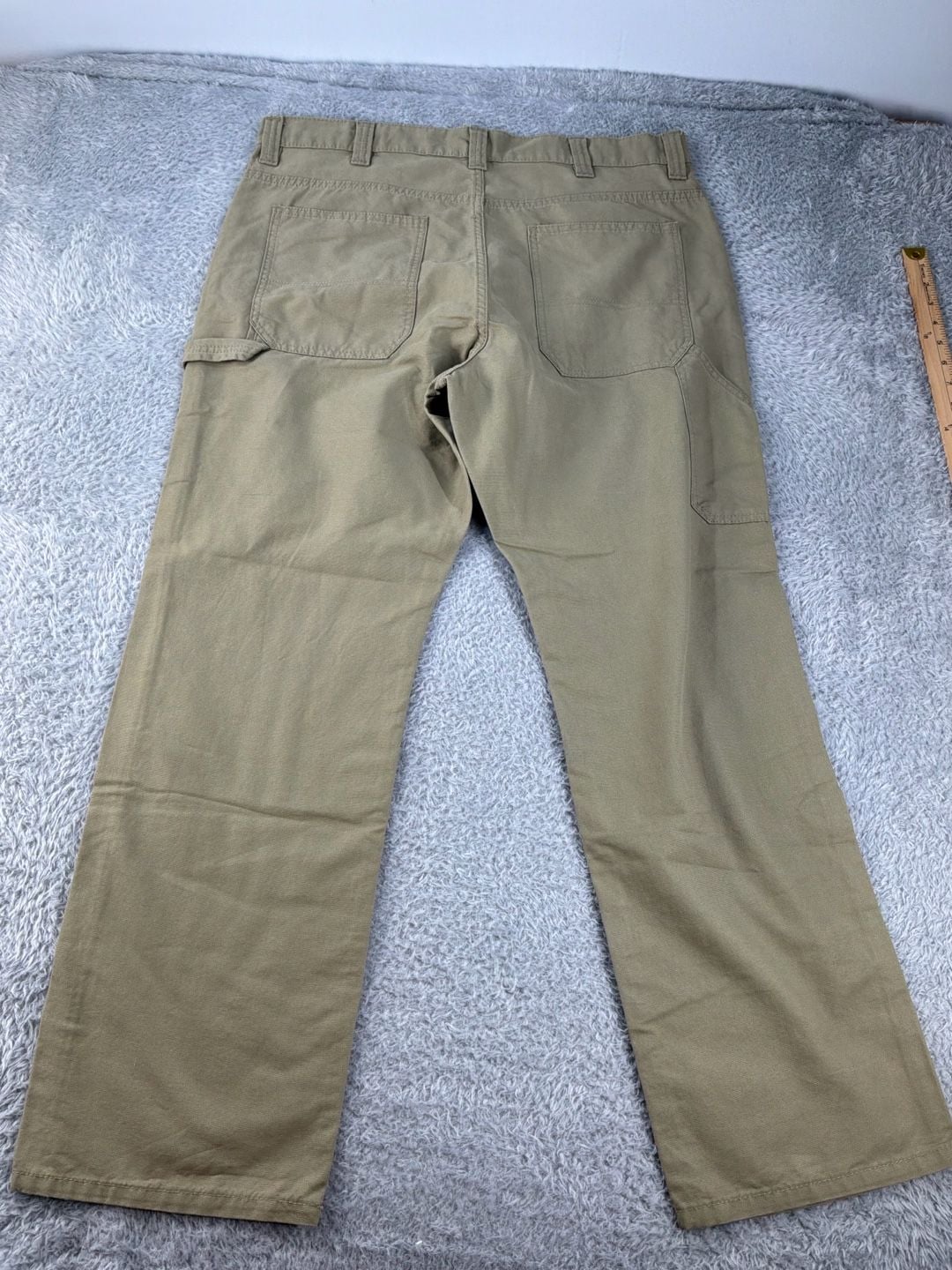  36-32 Blue Mountain Carpenter Pants Tan Cotton Workwear 9