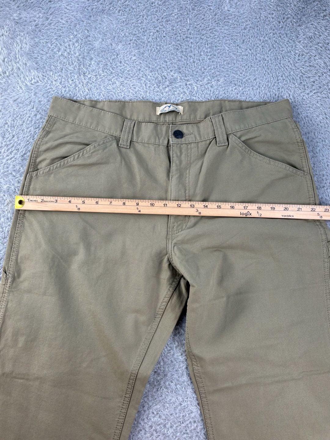  36-32 Blue Mountain Carpenter Pants Tan Cotton Workwear 10