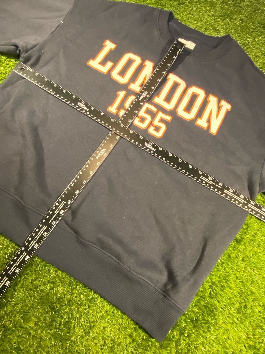 Lazy Sunday London 1955 Sweatshirt Size L Black Crewneck Pullover 3