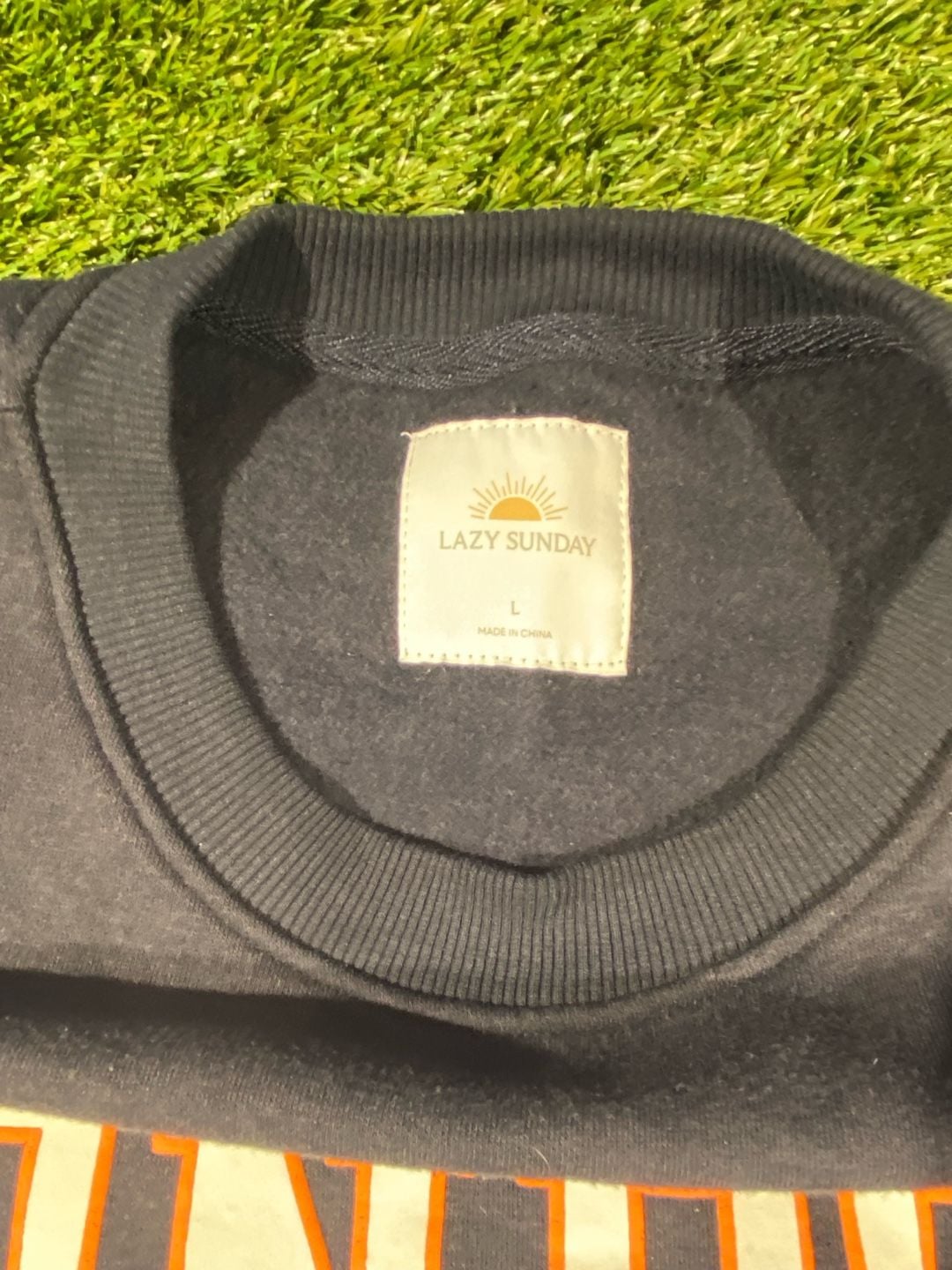 Lazy Sunday London 1955 Sweatshirt Size L Black Crewneck Pullover 4