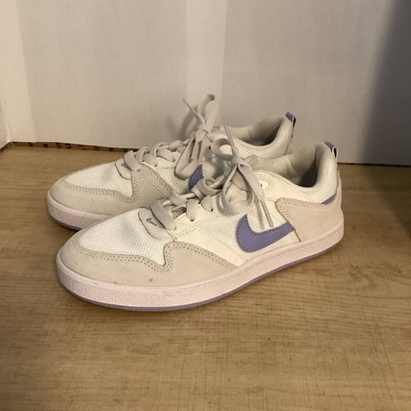 Nike SB Alleyoop Size 5.5 White Purple Skate Shoes