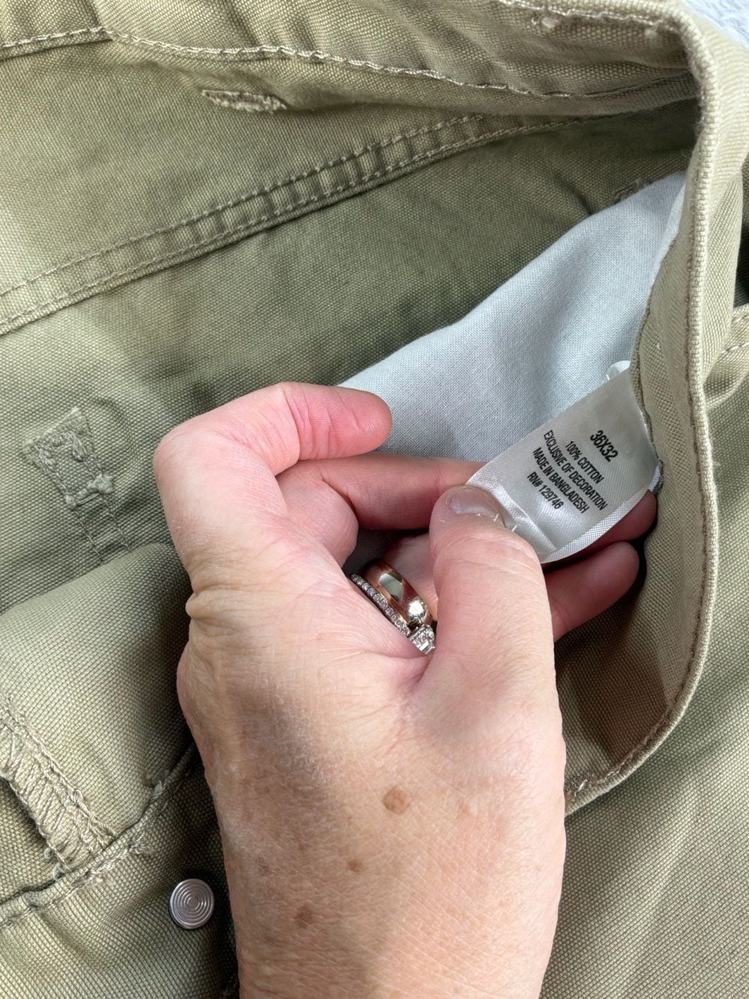  36-32 Blue Mountain Carpenter Pants Tan Cotton Workwear 12