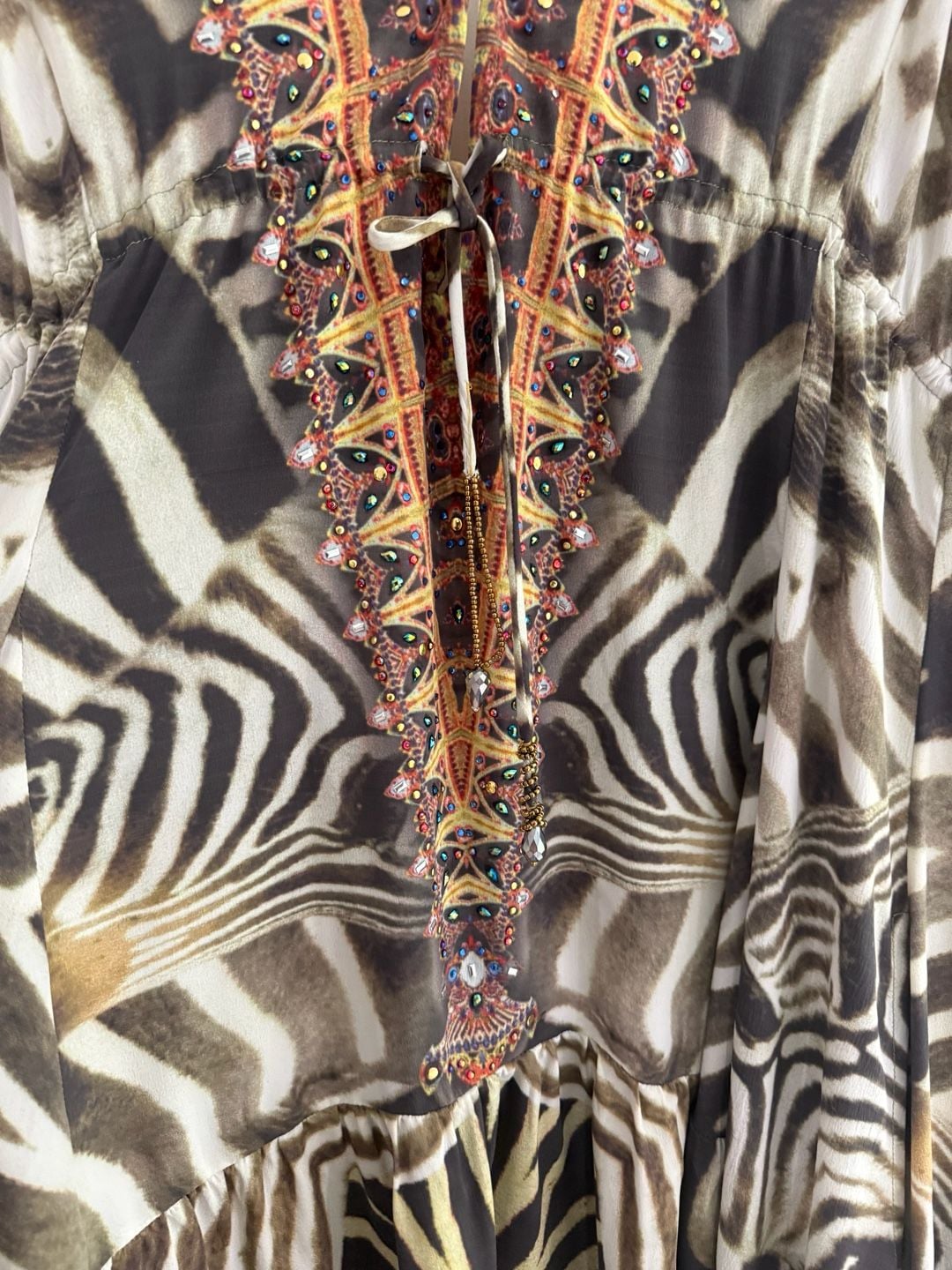 Shahida Parides Zebra Print High Low Maxi Dress 5