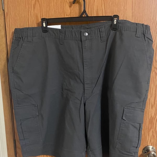 Full Blue Cargo Shorts Size 52 Charcoal Gray Side Pockets