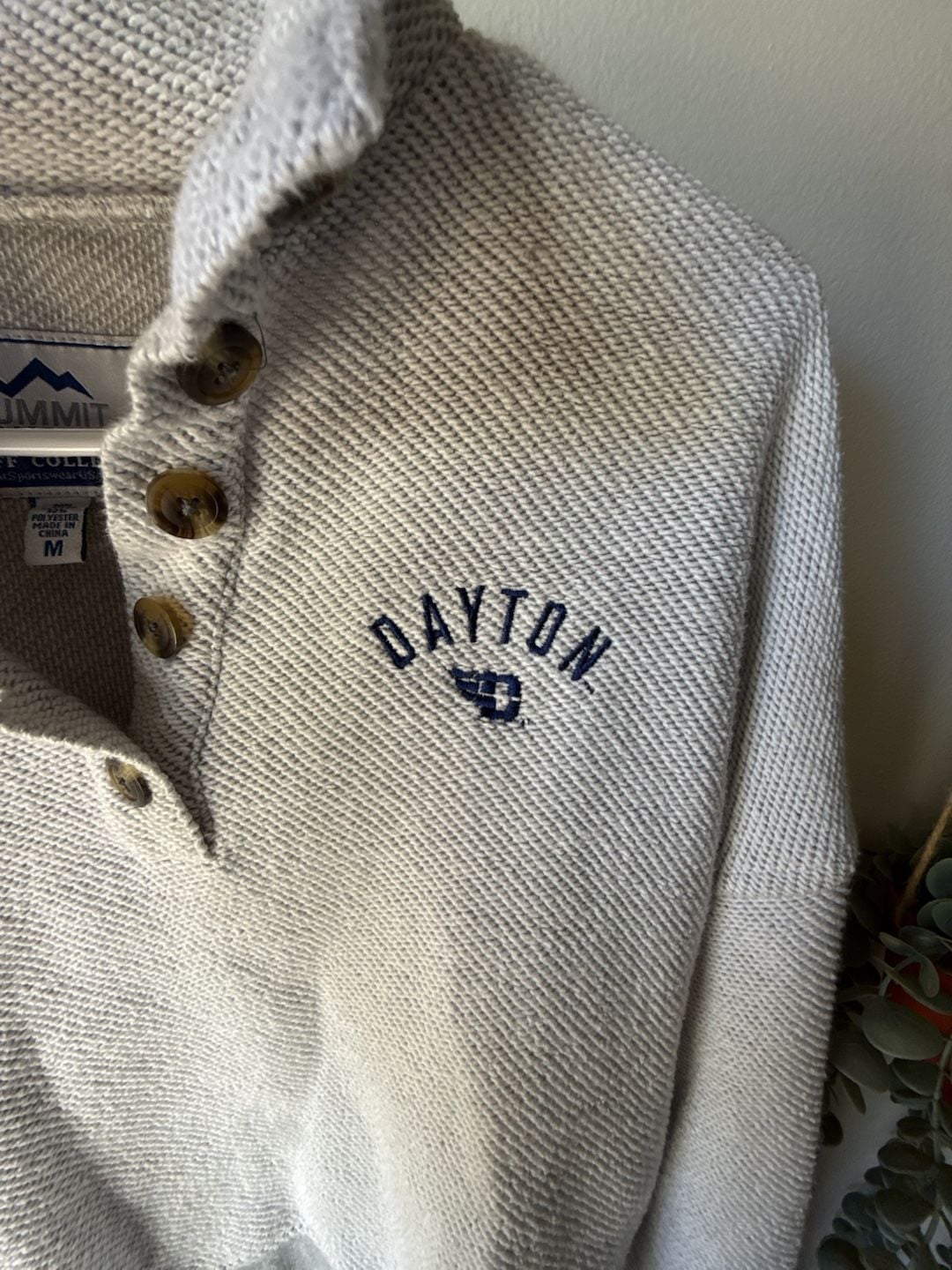 Textured Dayton Pullover Size M Gray Sweatshirt 4