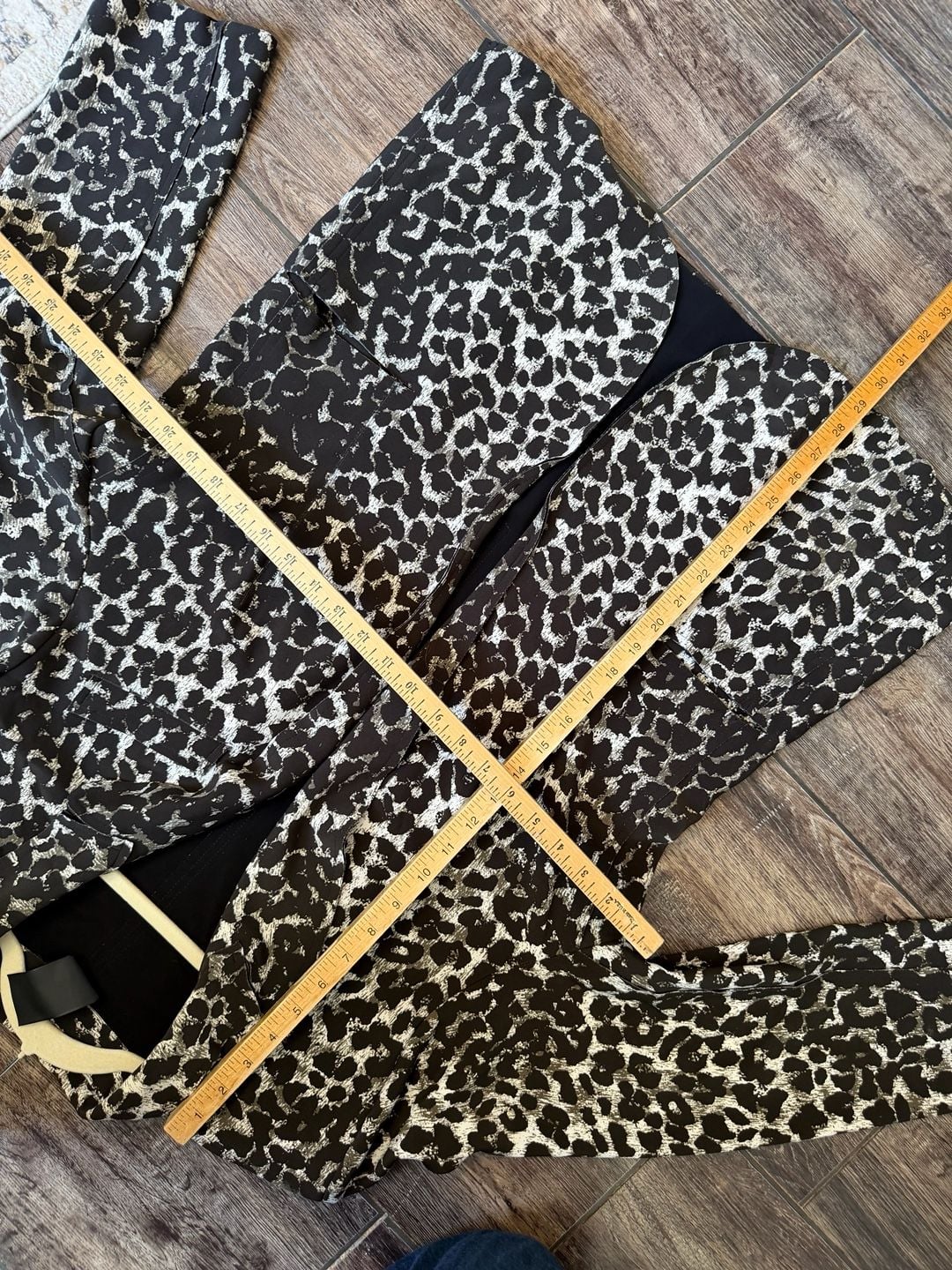 Norma Kamali Leopard Print Open Front Blazer Jacket 7