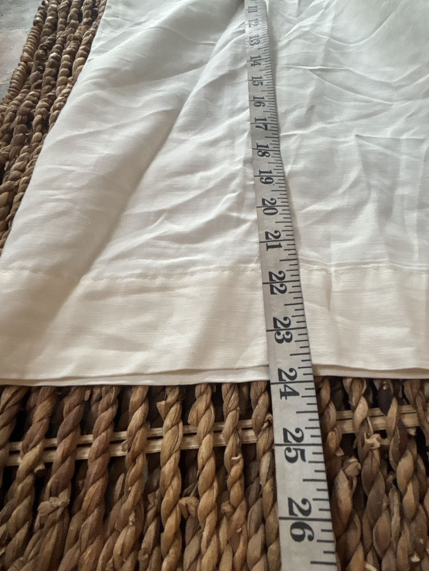 H&M Linen Blend Pants White Wide Leg Pleated Trousers Size 2 13